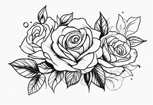 Roses and ornemental tattoo idea