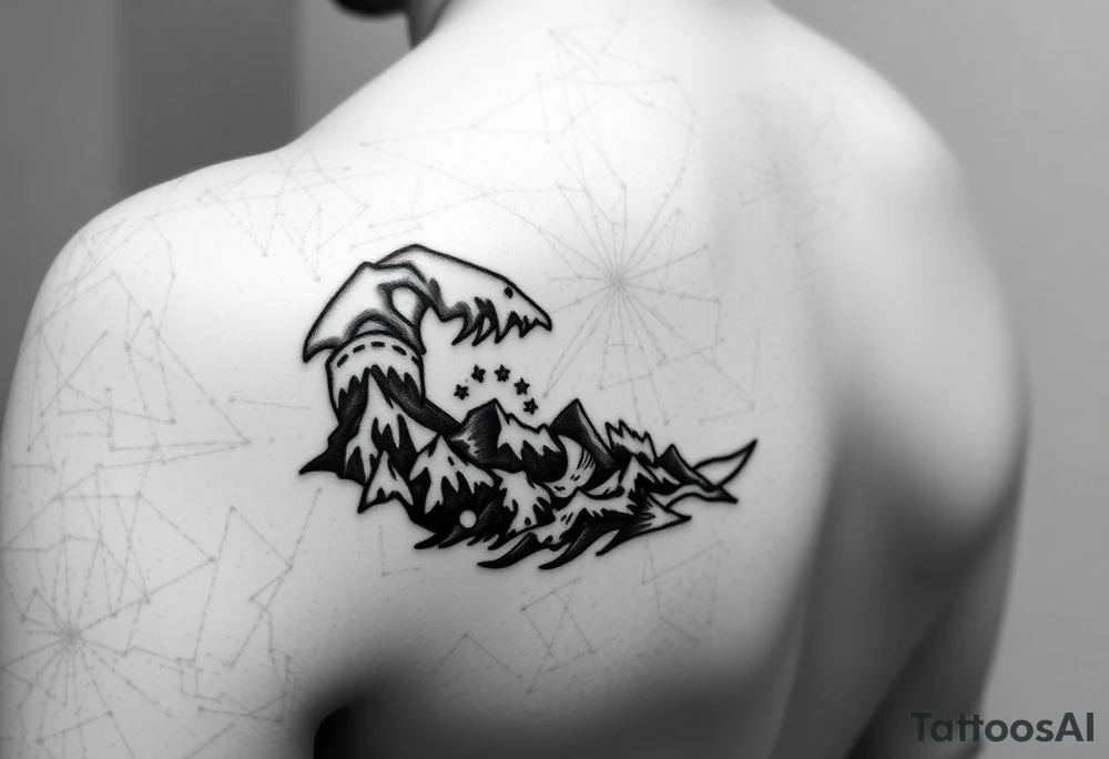 A black and white tattoo that will go on side of the wrist. This is for someone who loves ocean, travel and books. Something unique. tattoo idea