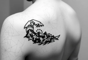 A black and white tattoo that will go on side of the wrist. This is for someone who loves ocean, travel and books. Something unique. tattoo idea