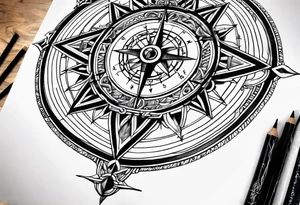 Norse compass tattoo idea