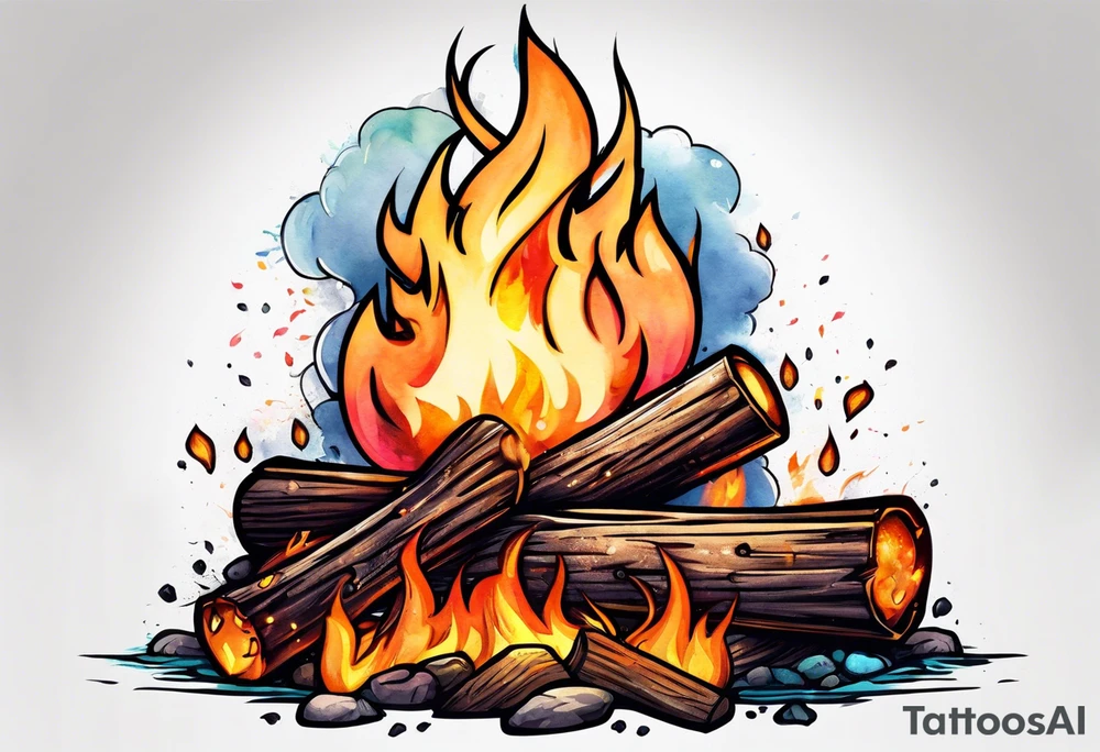 bonfire tattoo idea
