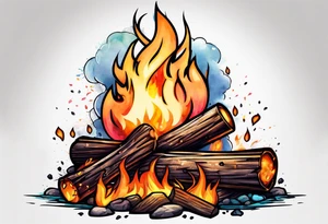 bonfire tattoo idea