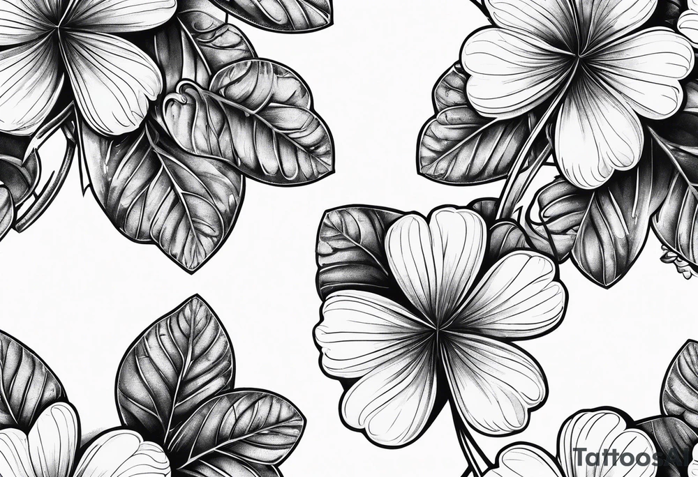 one single three leaf clover on a vine tattoo idea one single three leaf clover on a vine tattoo idea