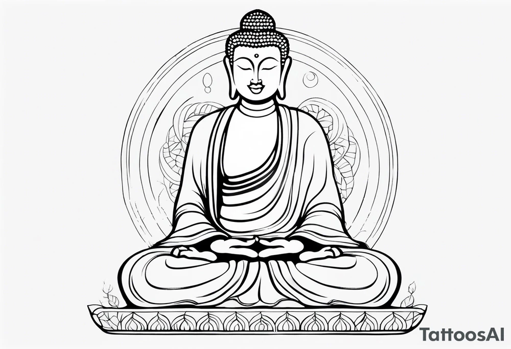 Serene Buddha tattoo idea