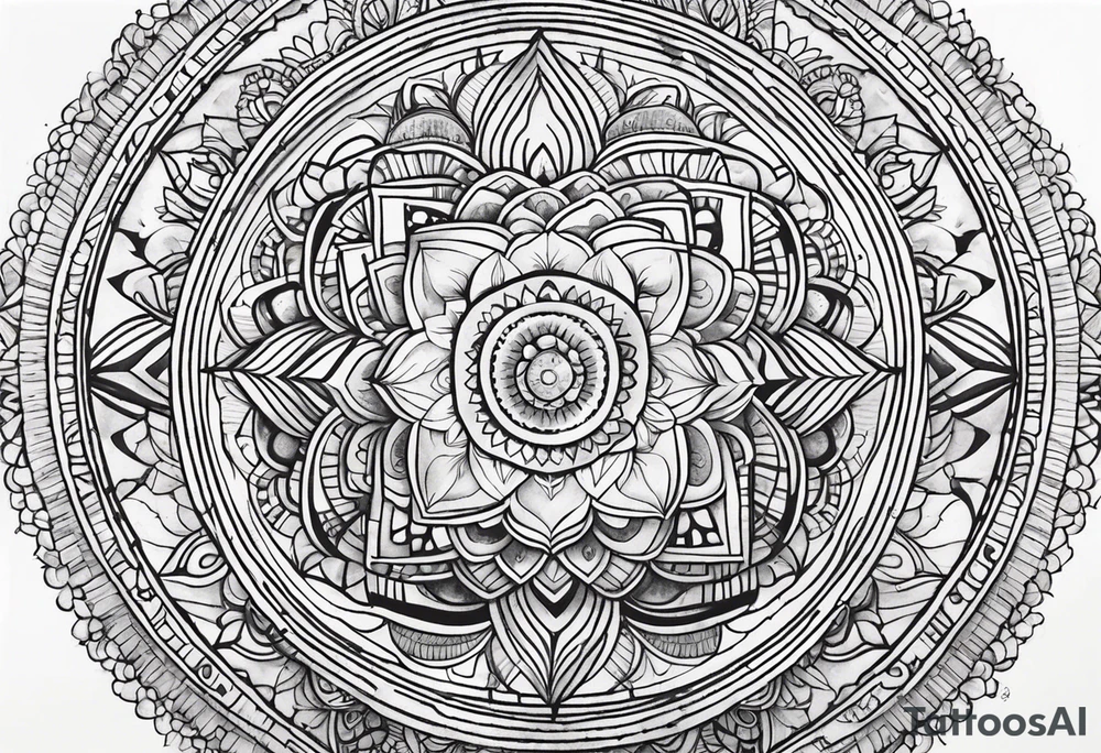 Chakras with mandala tattoo idea