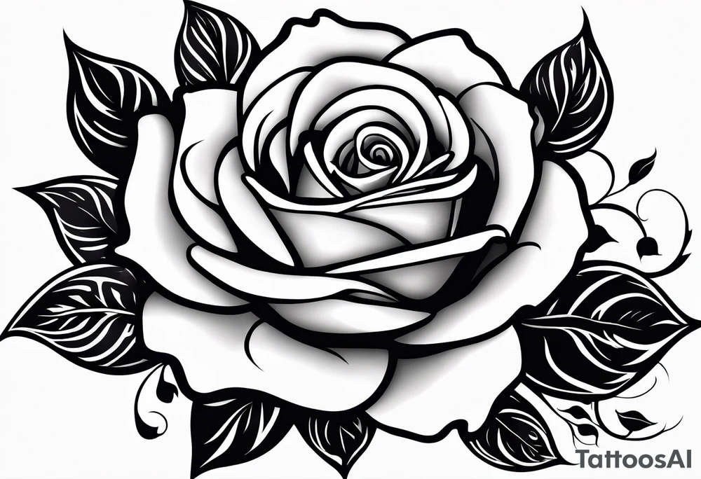 Sexy rose tattoo idea