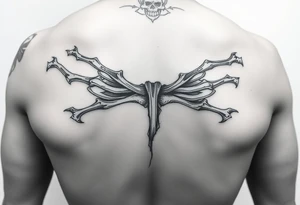 Forearm bones thru ripped skin tattoo idea