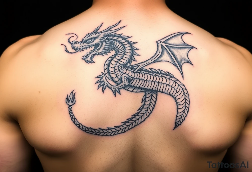 A powerful dragon tattoo idea
