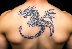 A powerful dragon tattoo idea