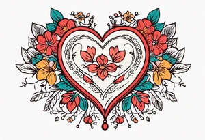 heart
old school vintage simple traditional design surrounded by vintage flowers


bold color simple tattoo idea