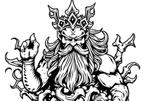 god of sea tattoo idea
