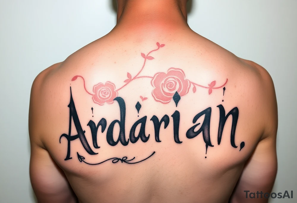 My kids names Ariana, Adrian, Dominic in gangster prison art tattoo idea