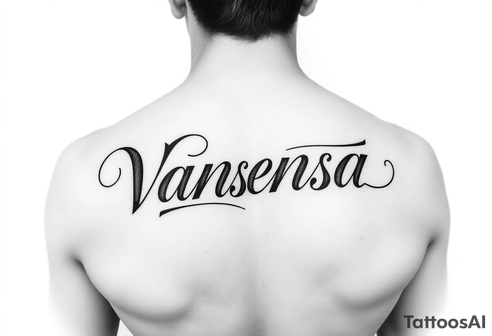 Name Vanessa tattoo idea