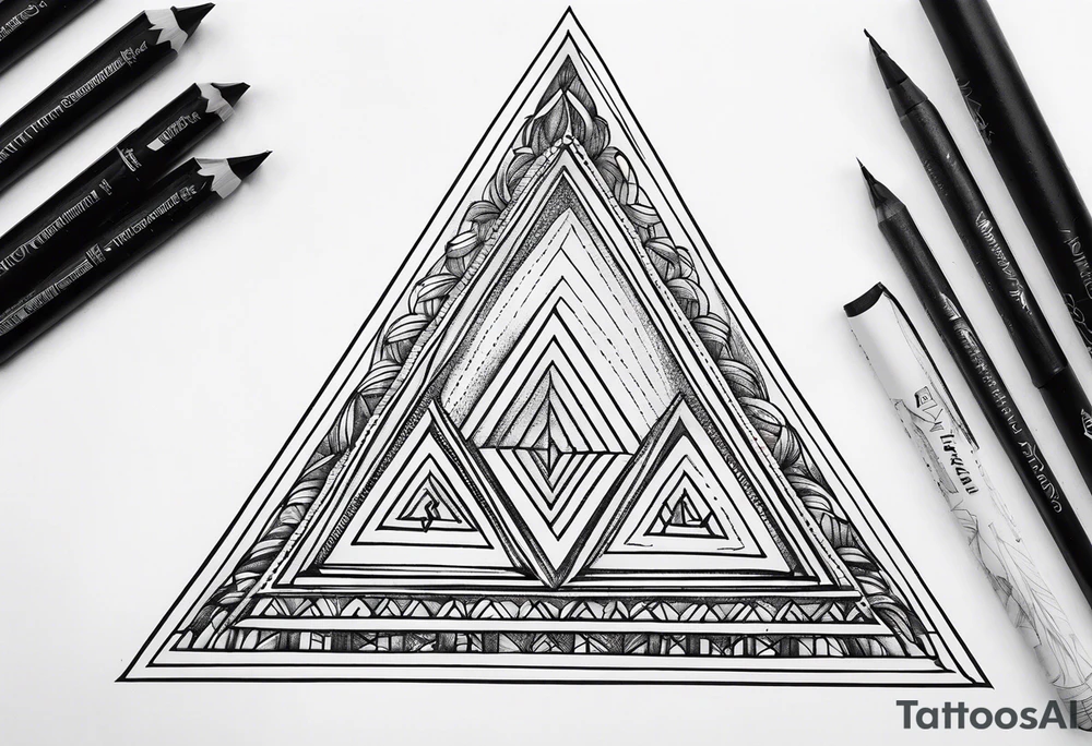 simple triangle tattoo idea