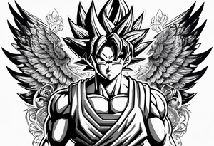 Son goku With wings tattoo idea