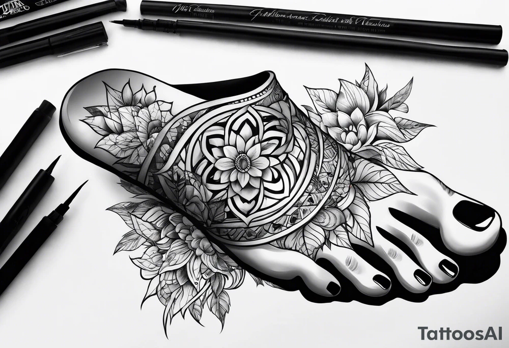 foot tattoo tattoo idea