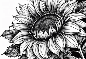 Colorful sunflower arm sleeve tattoo idea