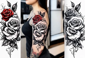 Roses on shoulders tattoo idea