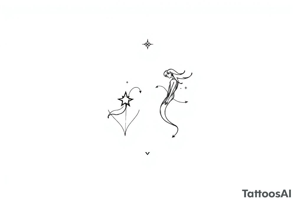 Castor and pollux star  Gemini zodiac 
constellation tattoo idea