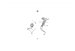 Castor and pollux star  Gemini zodiac 
constellation tattoo idea