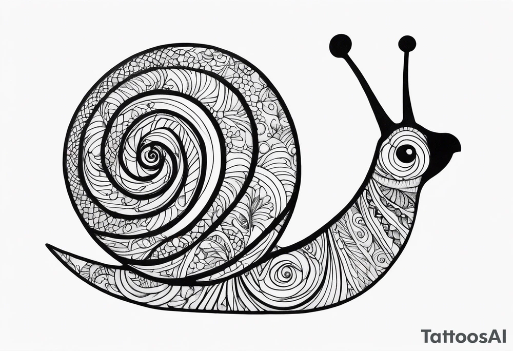 Whimsical Snail tattoo idea