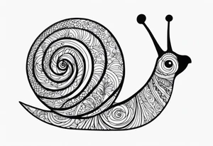 Whimsical Snail tattoo idea