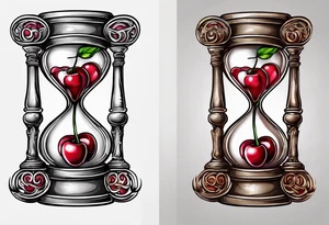 Cherry hourglass tattoo idea