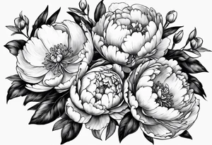 box peonies tattoo idea