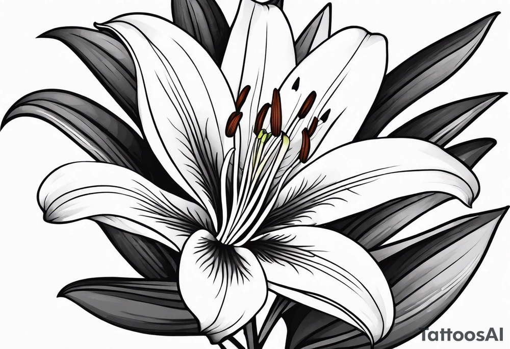 Small lily tattoo idea
