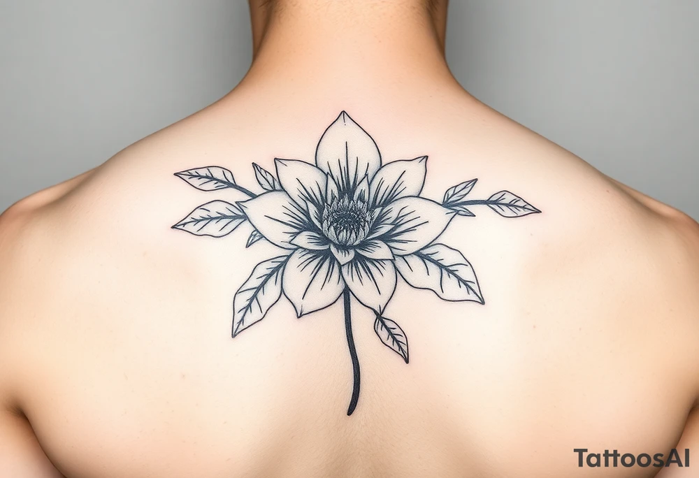 January December july birth flower tattoo idea
