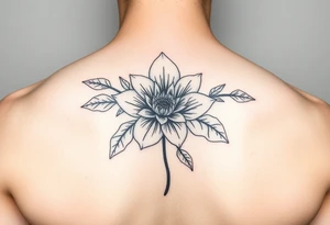 January December july birth flower tattoo idea