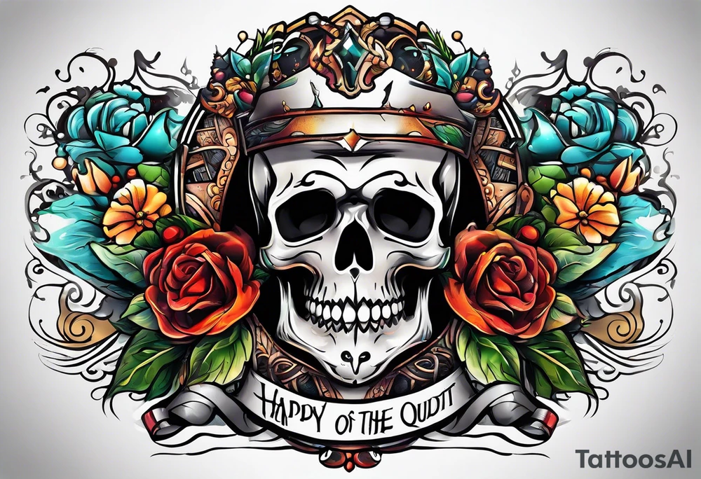 happy on the outside tattoo idea