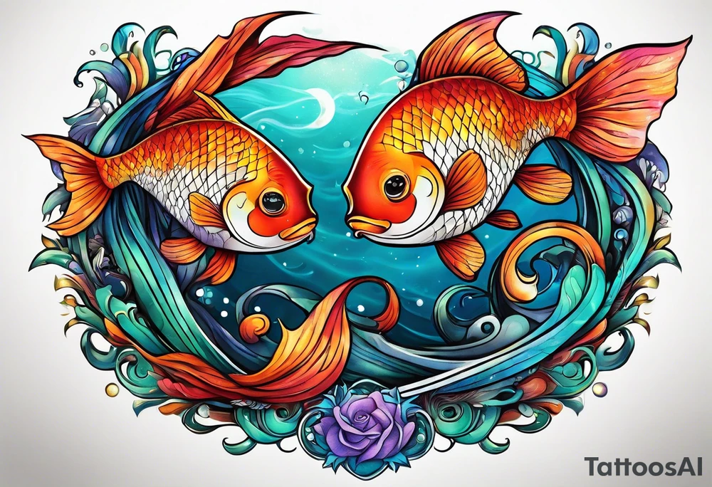 Pisces sign tattoo tattoo idea
