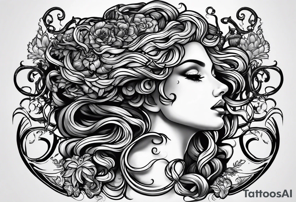 Medusa profile tattoo idea