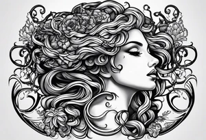 Medusa profile tattoo idea