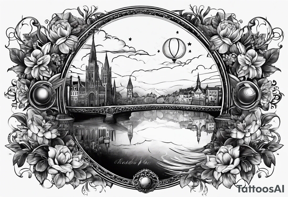 Globus with europe in de middle tattoo idea