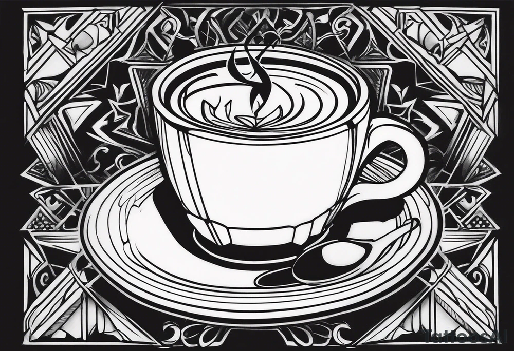 punk rock coffee tattoo idea
