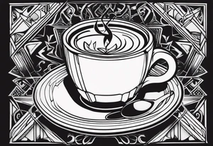 punk rock coffee tattoo idea