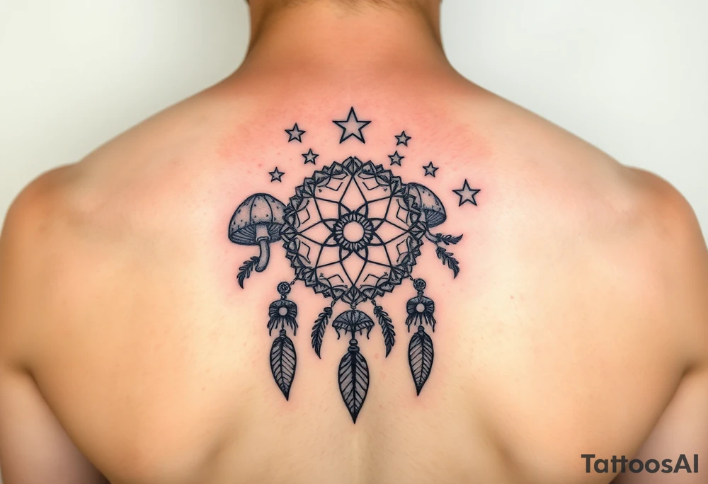 Mushrooms dreamcatcher
Stars tattoo idea