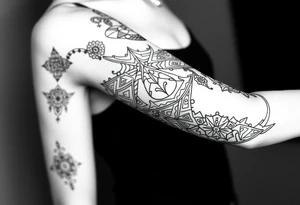 bold line shamanstyle tattoo idea
