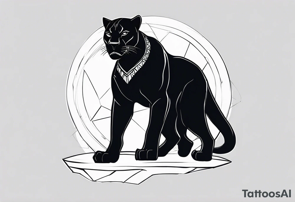 black panther tattoo idea