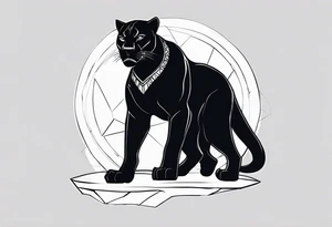 black panther tattoo idea
