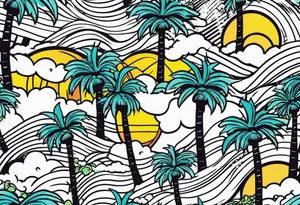 Palm trees, money tattoo idea