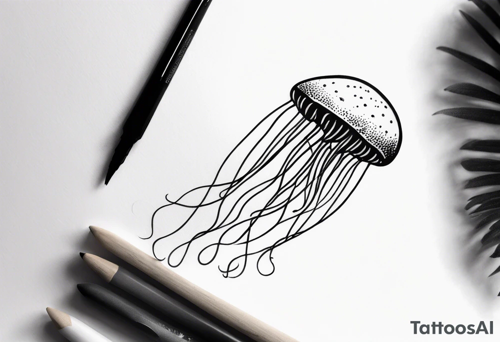 Small jellyfish tattoo idea