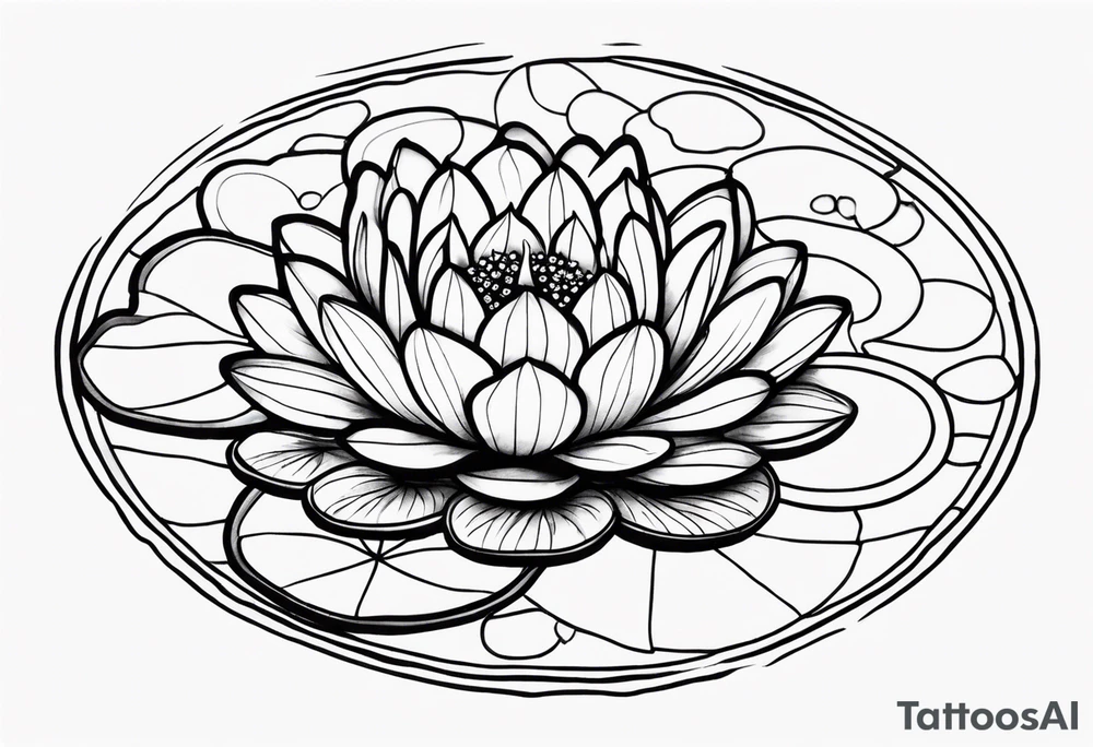 gemstone lilypad tattoo idea
