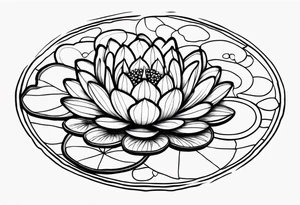 gemstone lilypad tattoo idea