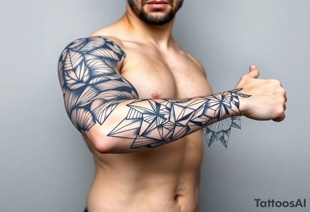 bold line ornamentaali vegvisor tattoo idea