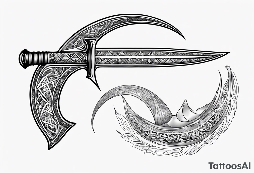 Arabian Scimitar tattoo idea