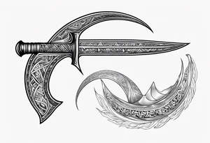 Arabian Scimitar tattoo idea