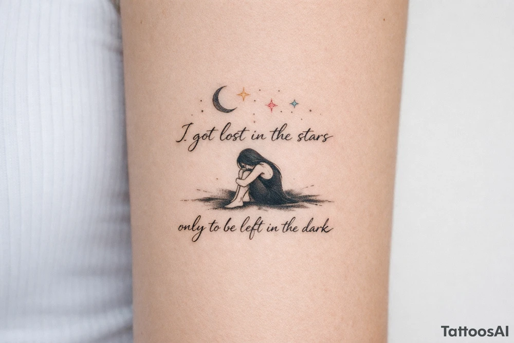 I got lost in the starrs only to be left in the dark tattoo idea